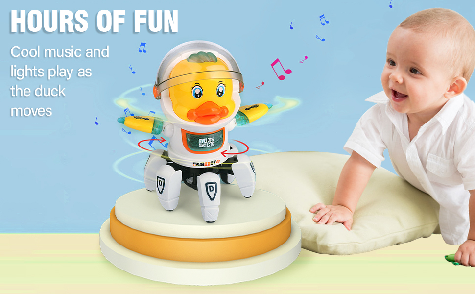 wonuu Musical Duck Toy Dancing Walking Yellow Duck Baby