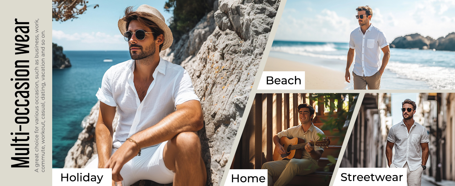 short sleeve button down shirt for men casual summer beach shirts fashion textured shirts 2025