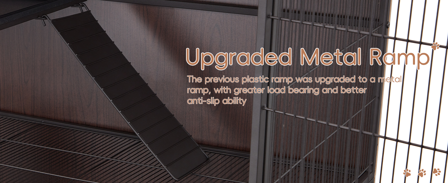 chinchilla cage with metal ramp