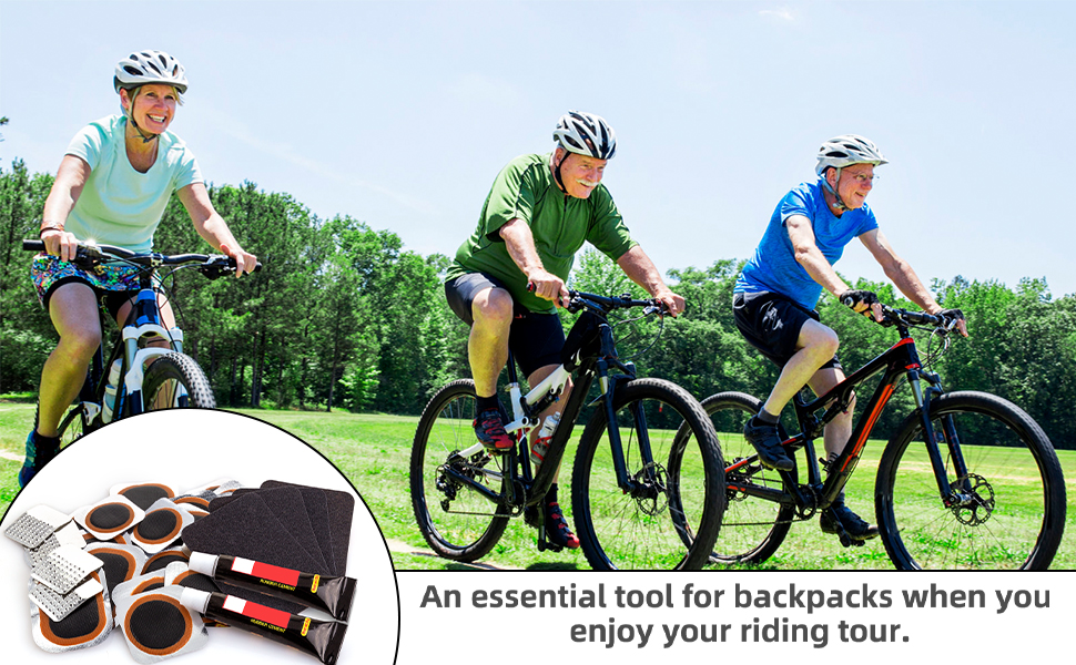 Bike Tire Repair Kit Bycicle Inner Tube Puncture Patch Kits, with