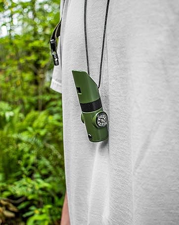 ASR outdoor kids multi tool whistle compass light