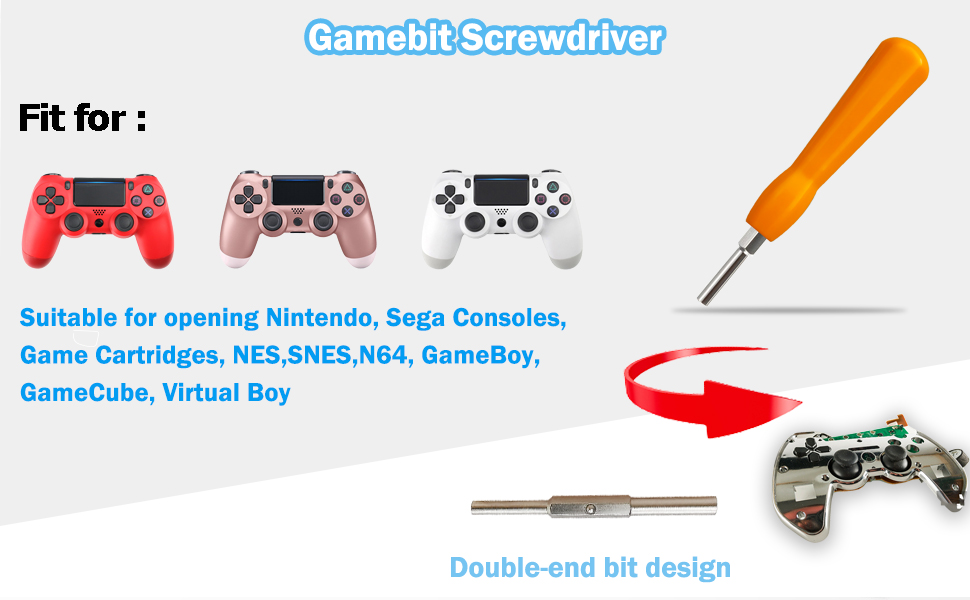 Gamebit Screwdriver, 4.5mm 3.8mm Gamebit Screwdriver