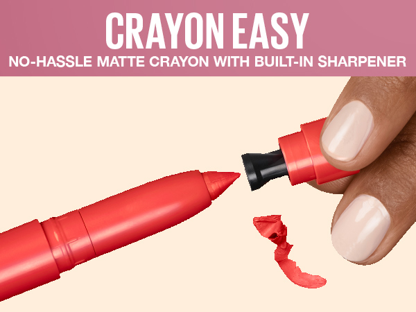 crayon easy no hassle matte crayon with built in sharpener