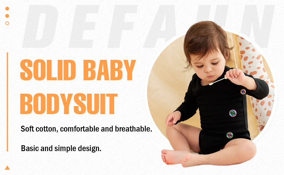 Amazon.com: DEFAHN Baby Bodysuit Pack 2 Long Sleeve Onesie