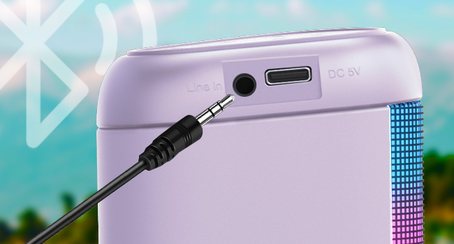 Portable speaker through Bluetooth or AUX-IN to pair with cellphone,tablet,laptop,computer,TV