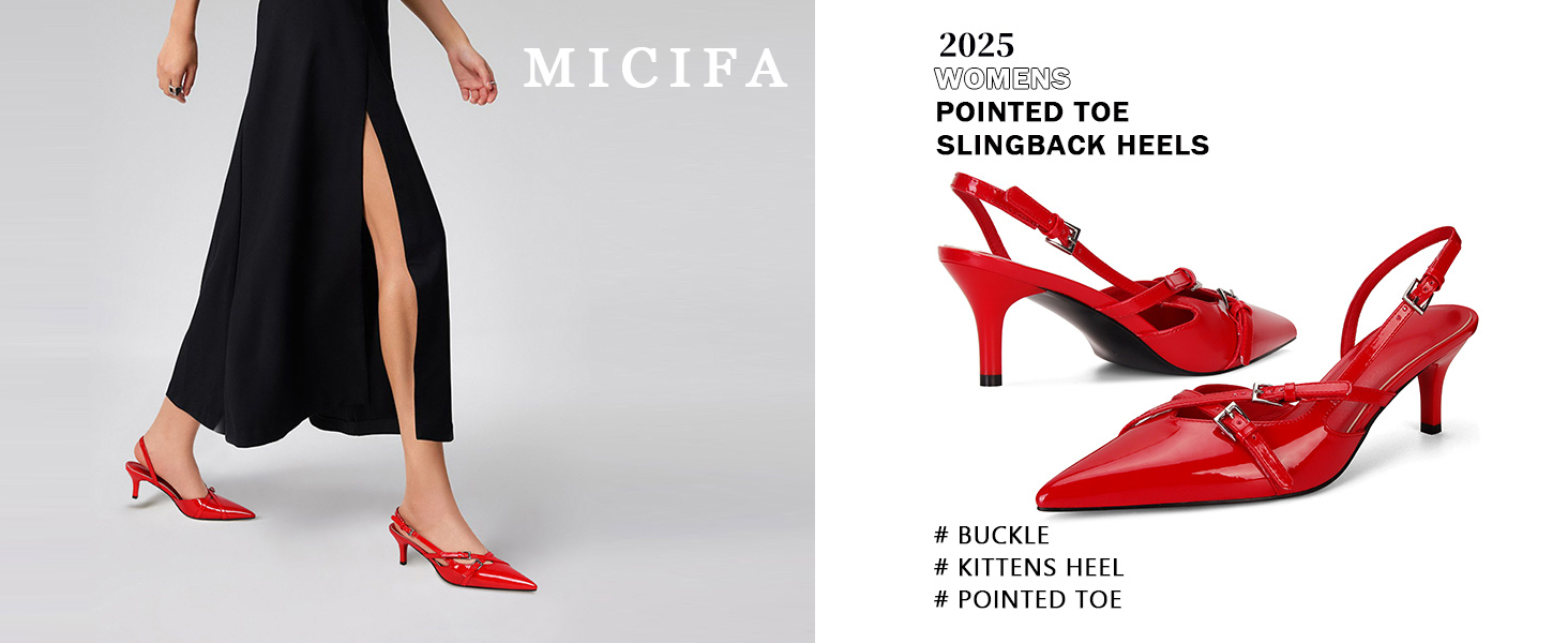 Slingback Kitten Heels