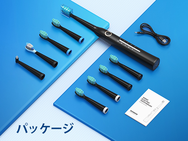 Amazon.co.jp: 音波電動歯ブラシ8ブラシヘッド付き、40,000VPM 5
