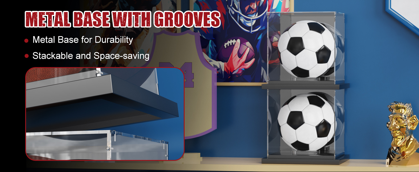 soccer ball display case
