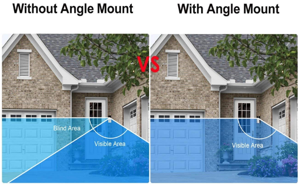 Adjustable Angle Mount Compatible with Ring Video Doorbell 2/3/4 Ring