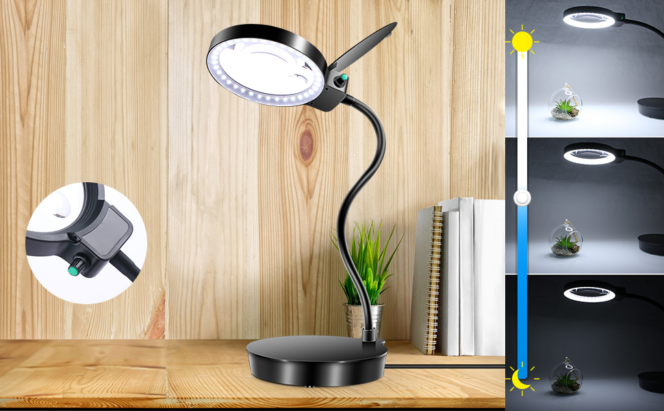 light with magnifying glass