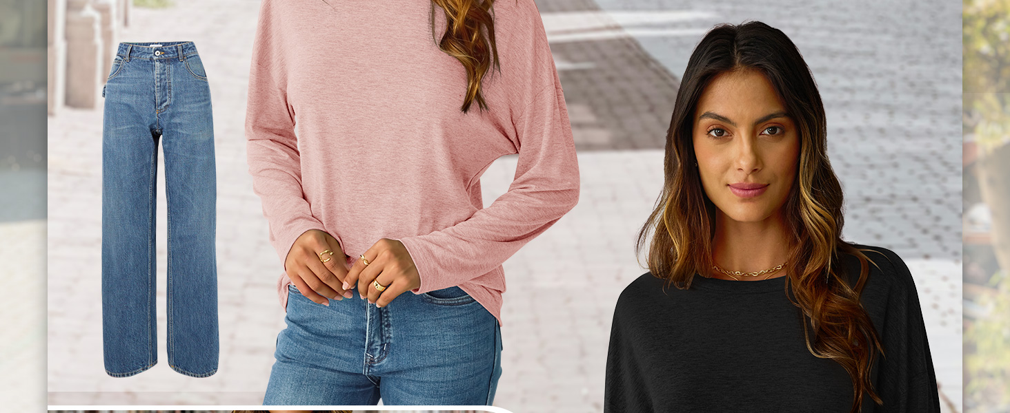 elbow sleeve tops women women's tunics women tops dressy casual long sleeve t shirt women