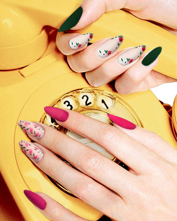 almond press on nails