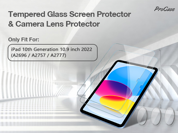 screen orotectors and camera protectors for ipad 10th gen 10.9