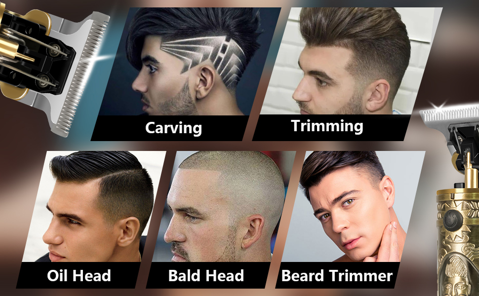 Hair Clippers Men Professional T-Blade Trimmer