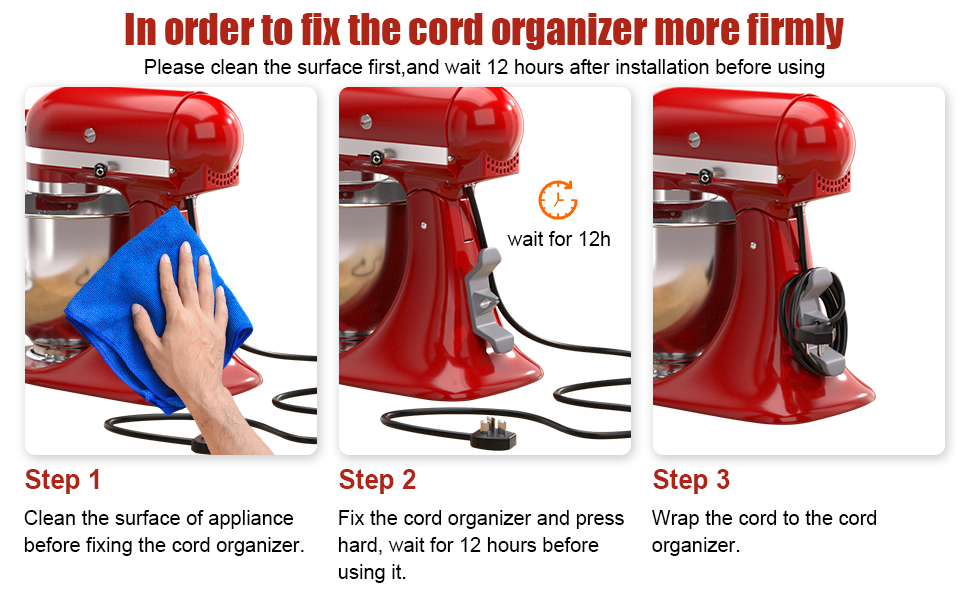 Cord Organizer for Appliances, 4 Pack Cord Wrapper for Appliances