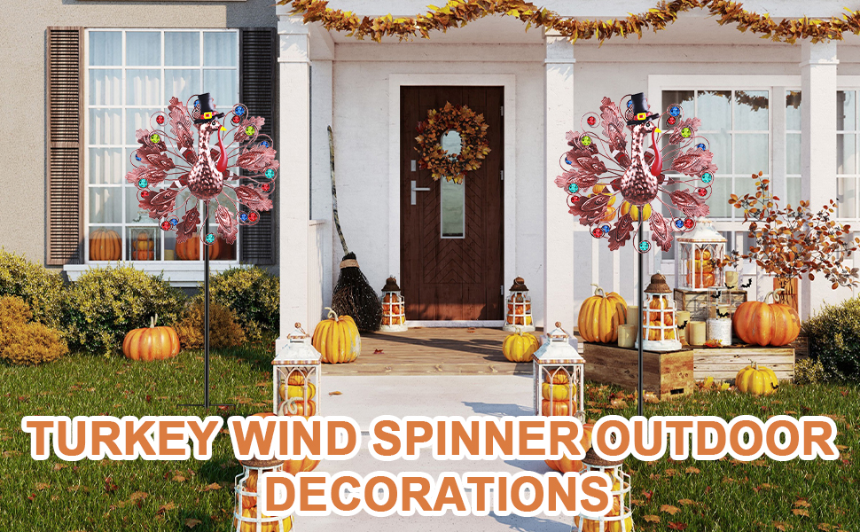Thanksgiving Yard Decor Outdoor Wind Spinners, Thanksgiving