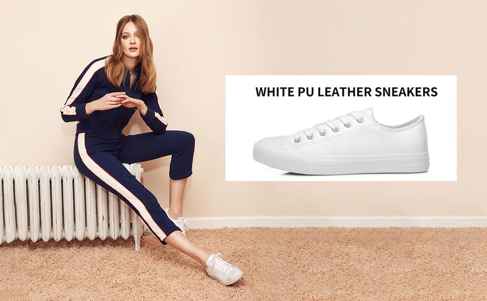 White canvas sneakers