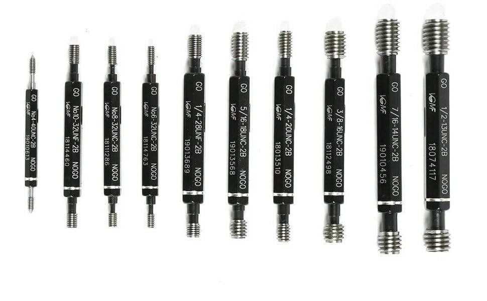 Gdrasuya10 10PCS American Thread Gauges,Thread Plug Double End Plug