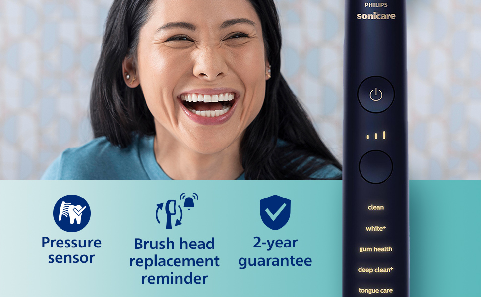 Philips Sonicare DiamondClean Smart 9750 Electric Toothbrush Lunar Blue, Model HX9954/74