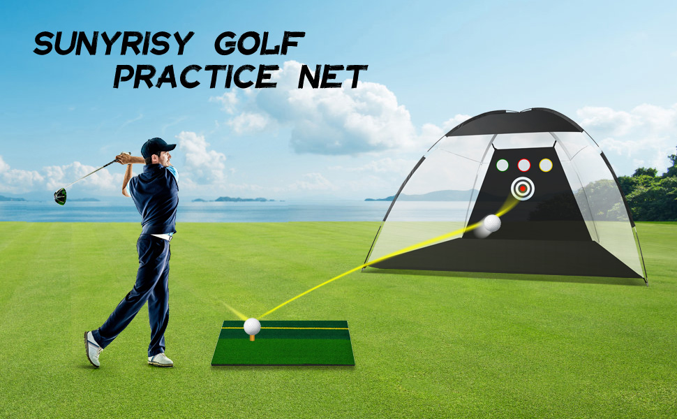 Golf Hitting Net, Foldable Golf Training Net, 10x6.5ft Practice Net