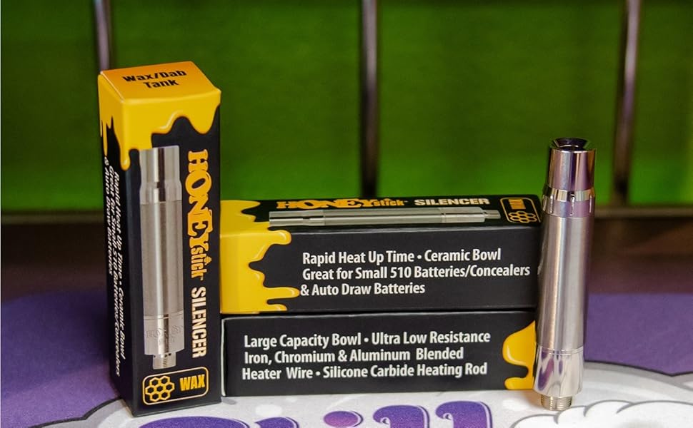 Honey Stick Silencer 510 Wax Vape Tank Vape Atomizer Adapter with