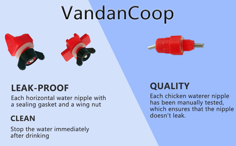 VandanCoop chicken water nipples poultry waterer nipples