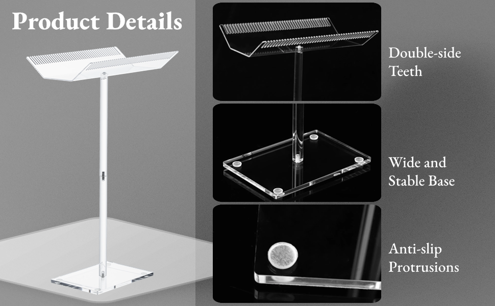 Hair Extension Stand, Acrylic Hair Hanger, Transparent Hair