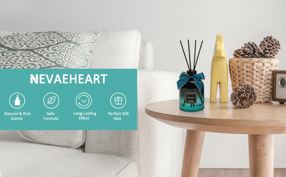 NEVAEHEART Reed Diffuser for Home Tuberose Oil Reed Diffuser & Reed
