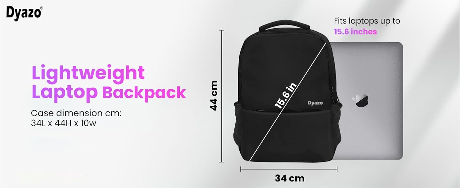 Dyazo 30 L Slim Business Laptop Backpack Casual Design Water Resistant Backpack for laptops for 15.6 inch laptop (Black) 45 15.6 inch Laptop bag-Black