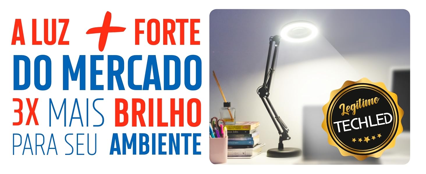 luminaria de mesa ringlight techled