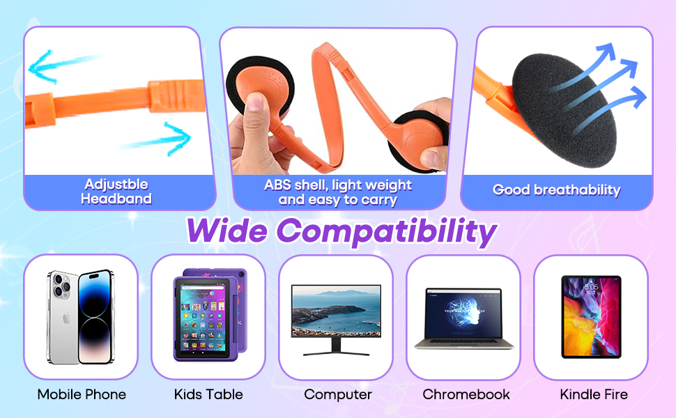 wired kids bulk headphones