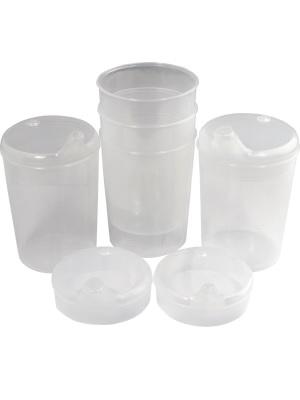 Medi-Inn Schnabelbecher Set 5 Unterteile mit 10 Deckeln transparent 