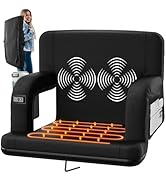 25" Heated Stadium Seats for Bleachers with Back Support, Portable Heated Bleacher Shairs with Ba...