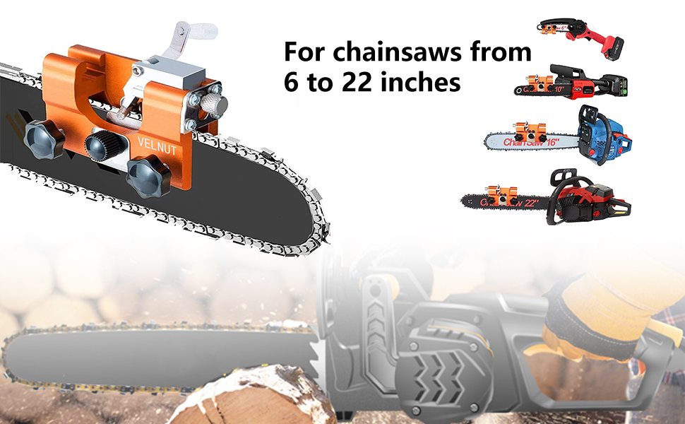 VELNUT Chainsaw Sharpener New Upgrade Hand Cranked ChainSaw Sharpening Kit Portable