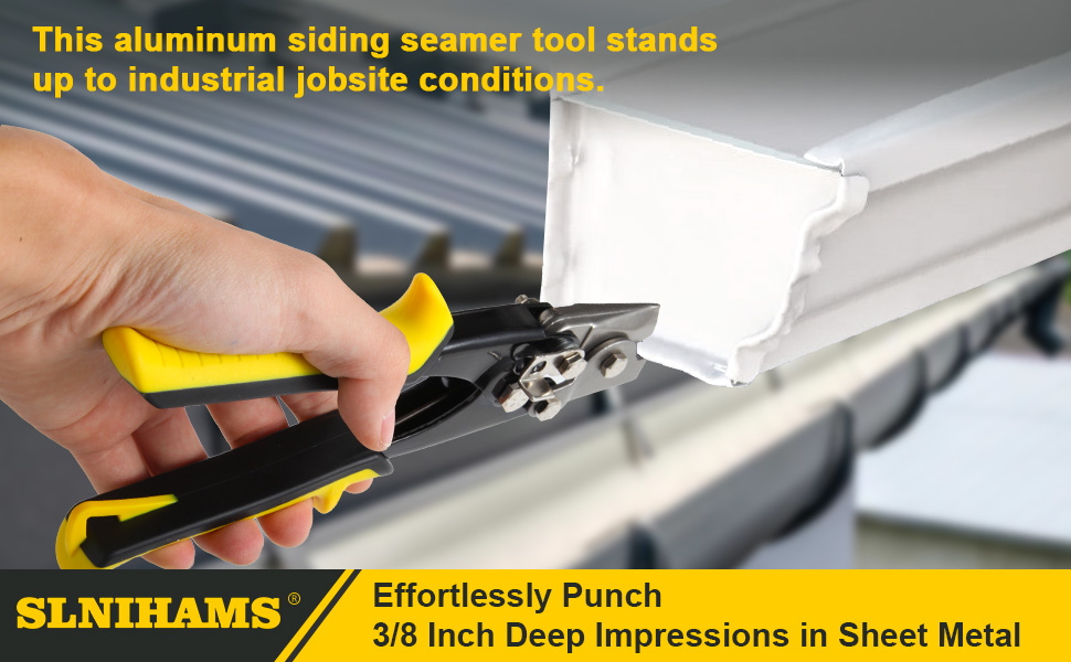 SLNIHAMS Snap Lock Punch Tool for Sheet Metal, 9” Gutter