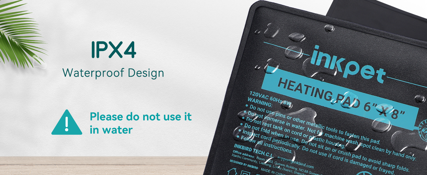 INKPET Reptile Heating Pad 6" X 8" with Digital Thermostat Combo Under Tank