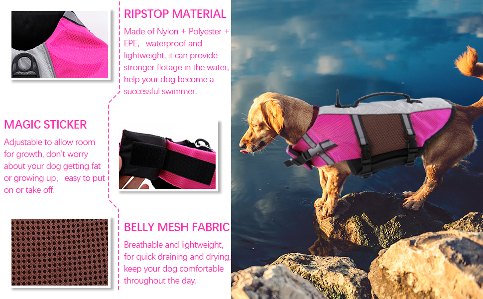 Dog Life Jackets for Medium Dogs, Dog Life Vest for