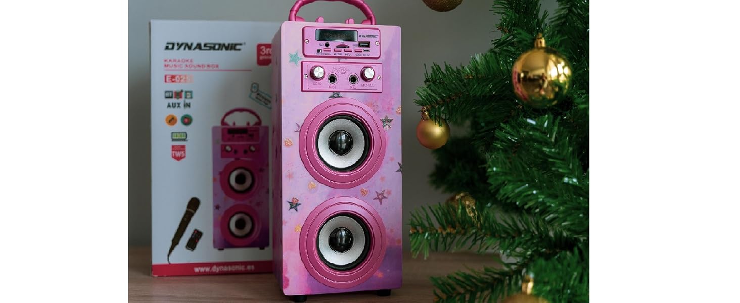 Eenceinte bluetooth, enceinte, micro, jouet fille, cadeau fille 10 ans, micro karaoké, cadeau