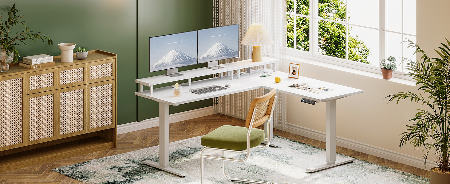 L shaped standing desk