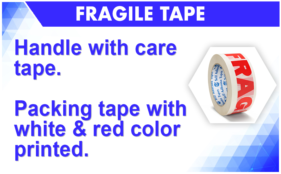 VCR Fragile Tape (Handle with Care) 100 Meters in Length 48mm / 2