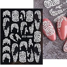 retro flower nail stickers