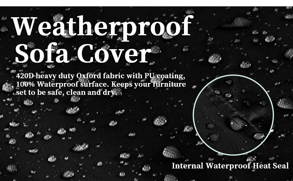 OutdoorLines Waterproof Outdoor Patio Sectional Cover UV Resistant & Windproof V