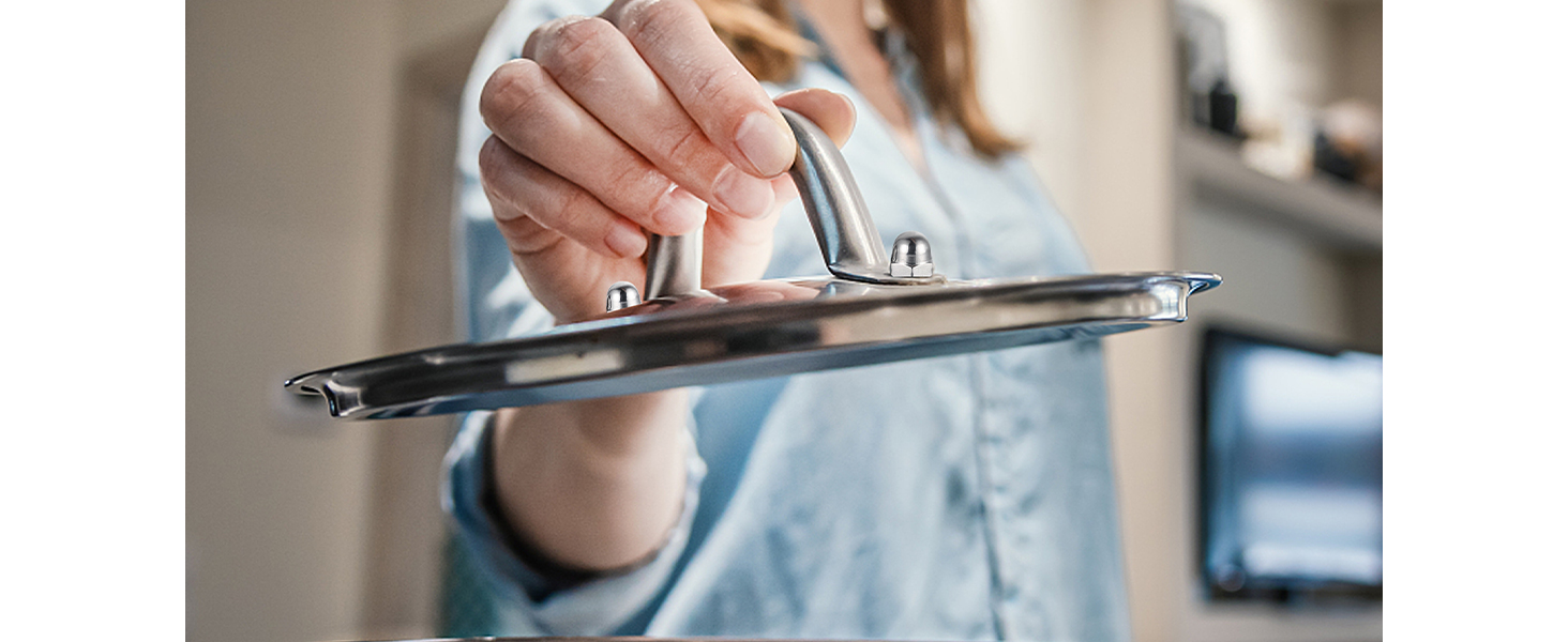 HPUY Tempered Pot Glass Lid Handle Replacement Compatible