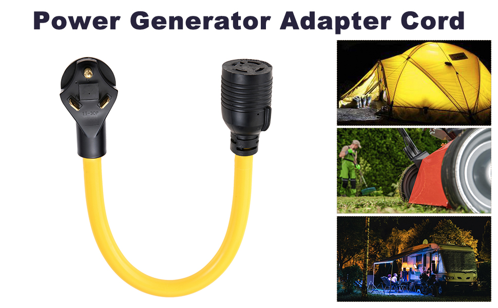 NEMA TT30P Male to L1430R Female Generator Adapter Cord