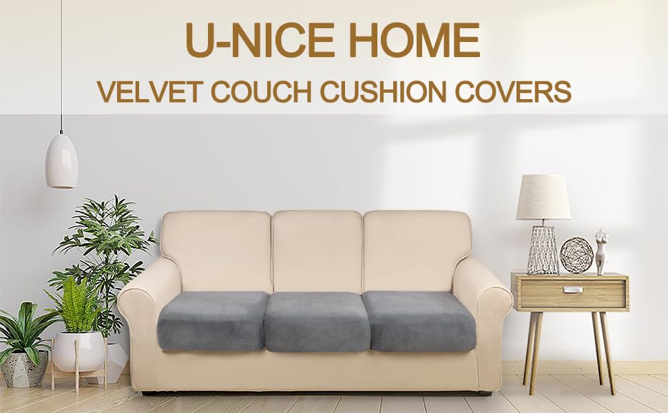 UNICE HOME Individual Couch Cushion Covers for Sofa Seat