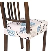 SearchI Stretch Dining Chair Seat Covers Set of 6, Soft Removable Washable Seat Covers for Dining...
