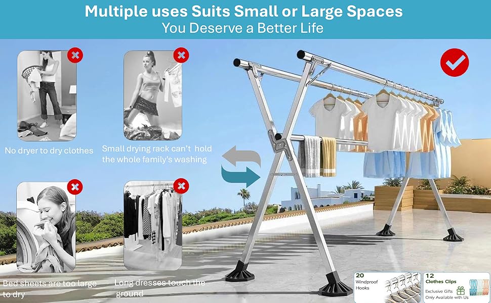 Clothes Drying Rack Clothing; Clothes Drying Rack Outdoor; Clothesline; Laundry Drying Rack