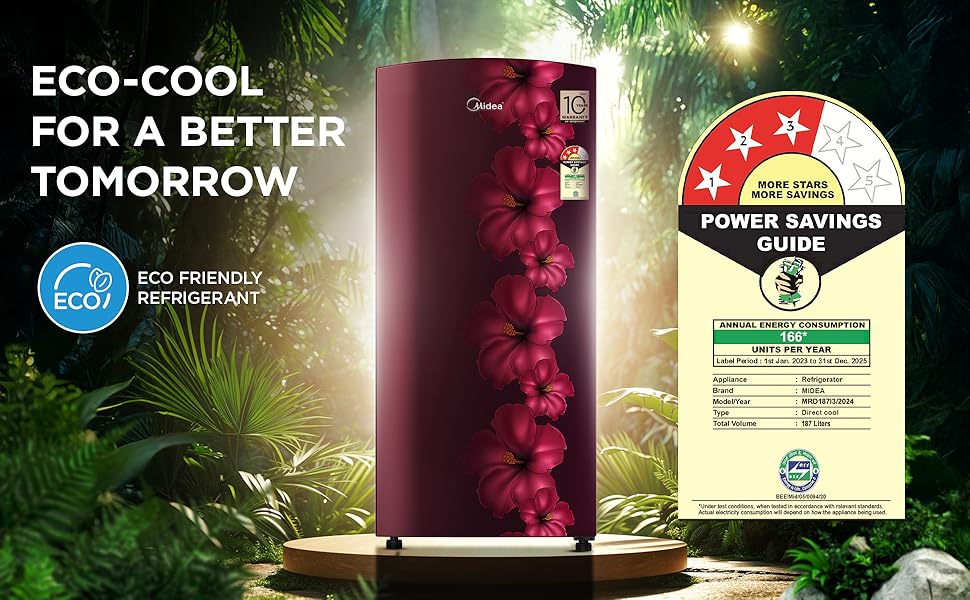 Midea 187L Wine Flower DC Ref