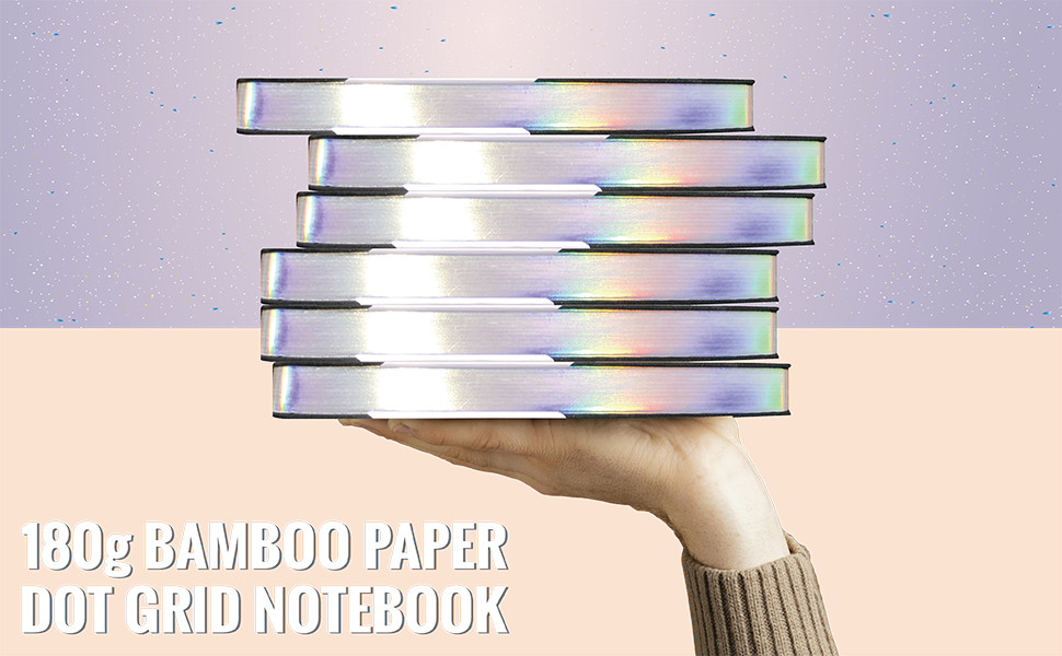 A5 Dotted Notebook Bullet Dot Grid Journal 180G Thick Bamboo Paper