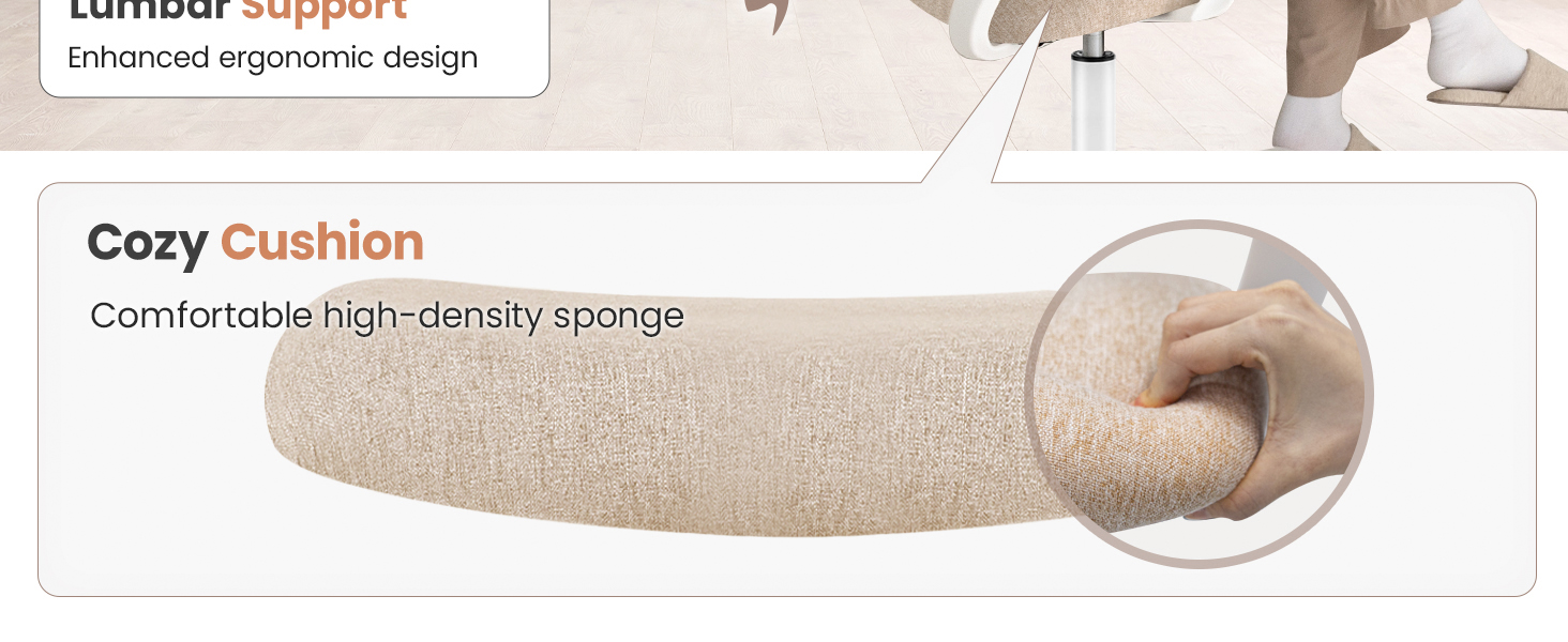 Soft fabric cushion seat for comfy chair all day comfort